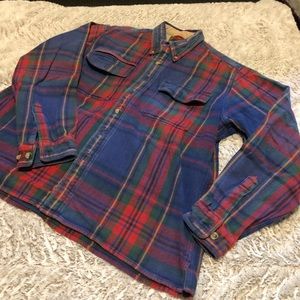 Vintage Boston traders fleece button down